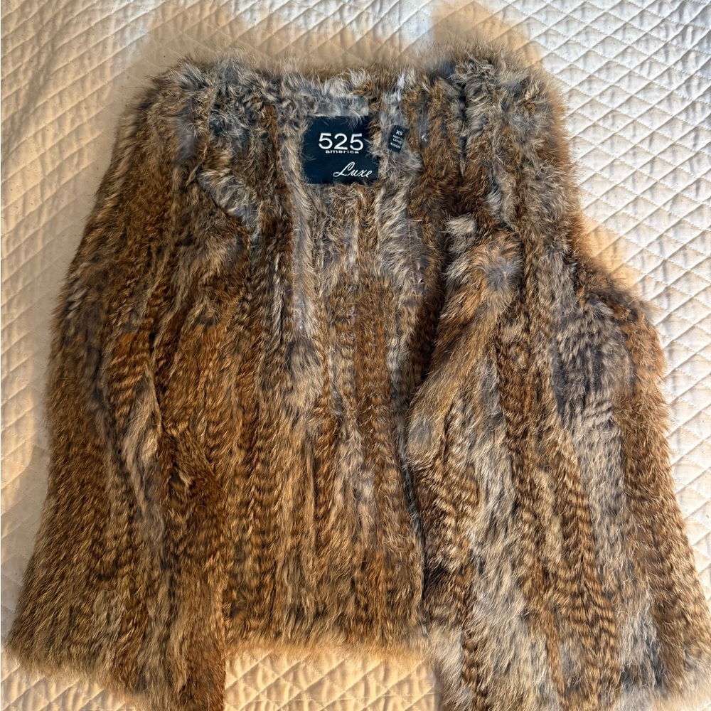 Luxe Faux Fur Jacket - Brown Multi Tones
